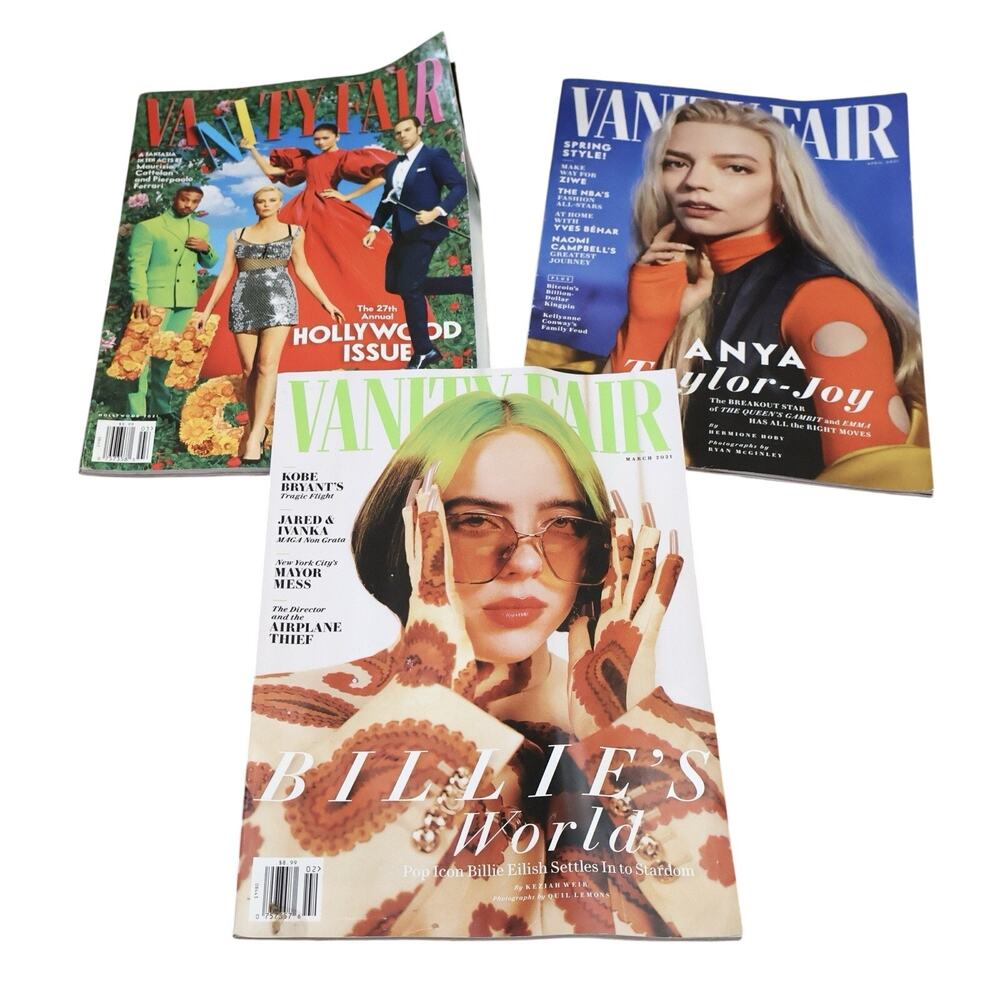 Vanity Fair Billie Eilish Anya Taylor-Joy Zendaya Michael B Jordan Magazine Lot